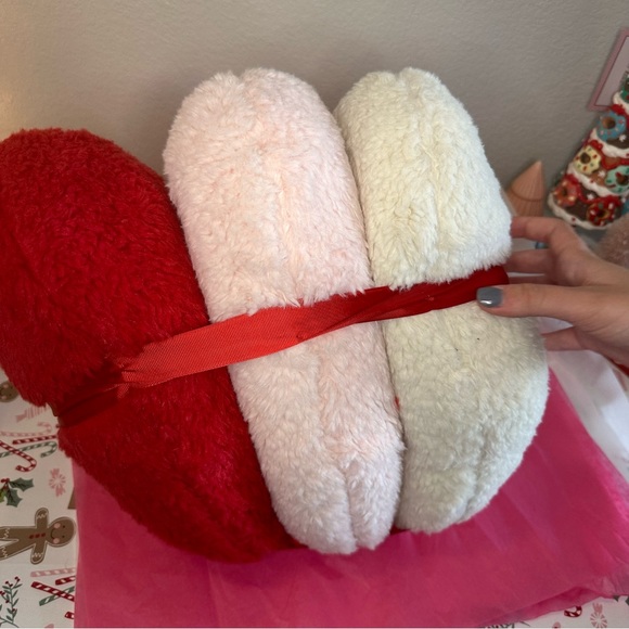 Cupcakes and Cashmere Set of 3 Heart Pillows - Picture 4 of 7